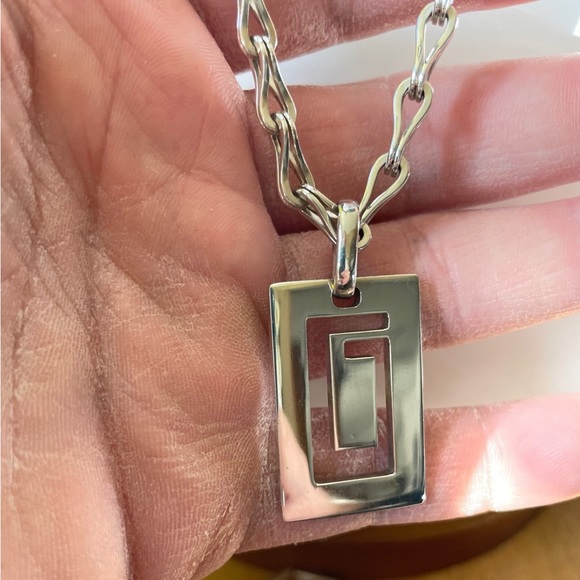 Authentic Gucci 5.5 mm wide vintage sterling silver chain +pendant unisex - Picture 4 of 15